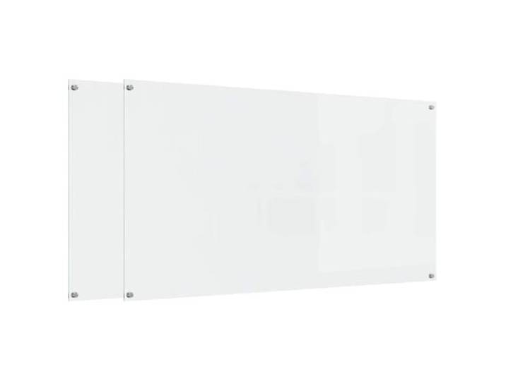 vidaXL Küchenrückwand 2 stk. Transparent 110 x 60 cm Gehärtetes Glas
