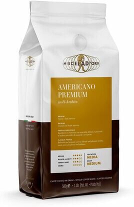 miscelaDOro Miscela D'oro Americano Premium - Kaffeebohnen 500 G - MaxiCoffee