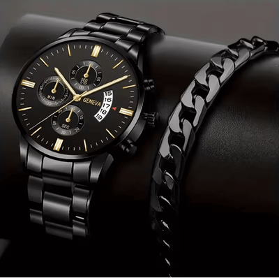 Inspire Essentials Stainless Steel Luxury Quartz Watch d