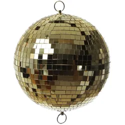 SATISFIRE Spiegelkugel 25cm gold Discokugel für Werbe-Dekozwecke Schaufenster