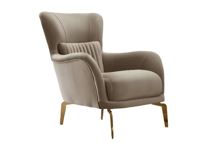 JVmoebel Polsterstuhl Beiger Polstersessel aus hochwertigem Stoff für elegantes Wohnen, Made in Europa