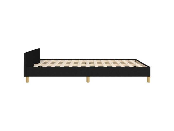 Cadre de lit - FYDUN - 140x190 cm - Tête de lit - Noir - Design contemporain