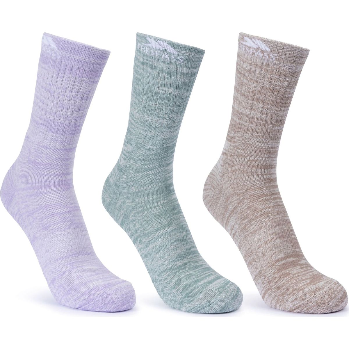 Trespass Helvellyn - Female 3 Pair Pack Trekking Socks gelsomino mel/spruce green mel/oatmeal mel (GSO) 38-40 FASOWAO30001_GSO_38-40