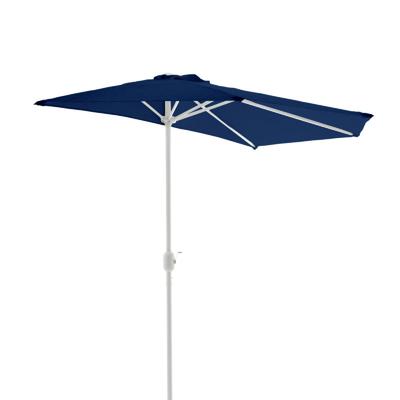 Sonnenschirm VCM "Sonnenschirm, halbrund blau", blau, Obermaterial: 100% Sonstiges Material (Ananasfaser) AM_PF ., Standschirme