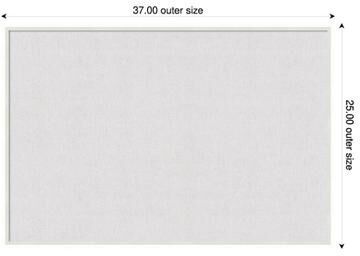 Amanti Art Cloud Dancer Canvas Magnetic Board, Lucie Framed Memo Board