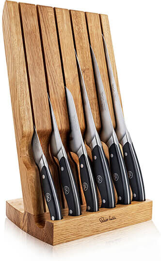 Robert Welch Professional Angle Oak Knife 7 Piece Block Set
