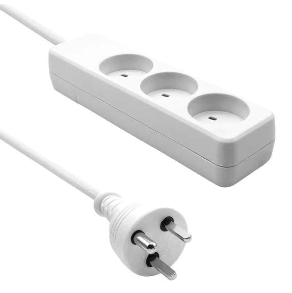 Microconnect MC-GRU0318DK stekkerdoos Type K, 1,8 meter, wit