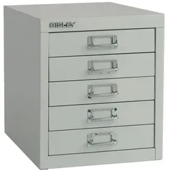 Bisley Schubladenschrank »MultiDrawer« A4, einbahnig, 5 Schübe grau, 27.9x32.5x38 cm