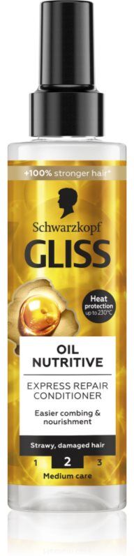 Schwarzkopf Gliss Oil Nutritive baume régénérant pour cheveux indisciplinés et frisottis 200 ml