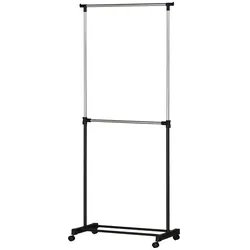 Rollgarderobe   ¦ schwarz ¦ Metallrohr,Kunststoff ¦ Maße (cm): B: 78,5 H: 200 T: 41.5