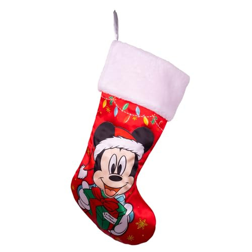 Kurt S. Adler Mickey Mouse Kerstsok, Rood, 48 cm
