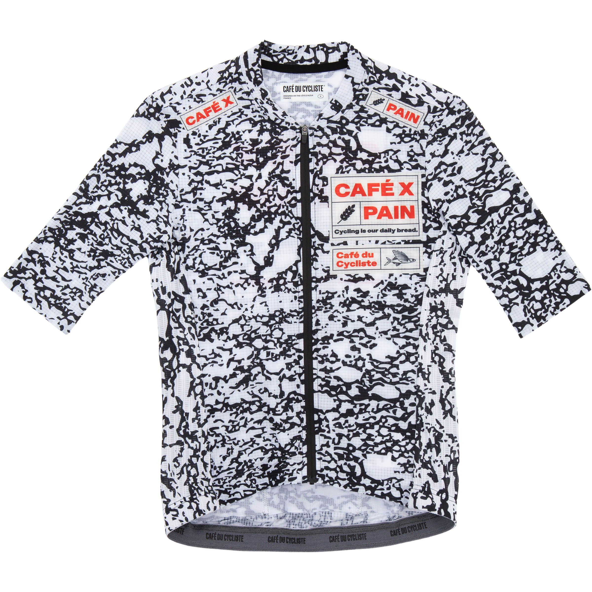 Café Du Cycliste Angeline Pain Trikot Herren Radtrikots weiss Größe M Rennrad Schnell trocknend