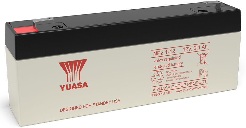 Yuasa NP2.1-12 VRLA Sealed Lead Acid Battery   1 Pack