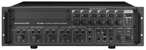 Monacor PA-6480 ELA-Verstärker 480W 6-Zonen