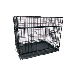 Petcare active canis - Premium Slidingdoor Cage - Black - 61 x 46 x 51 (Hund, Faltbar), Tiertransport