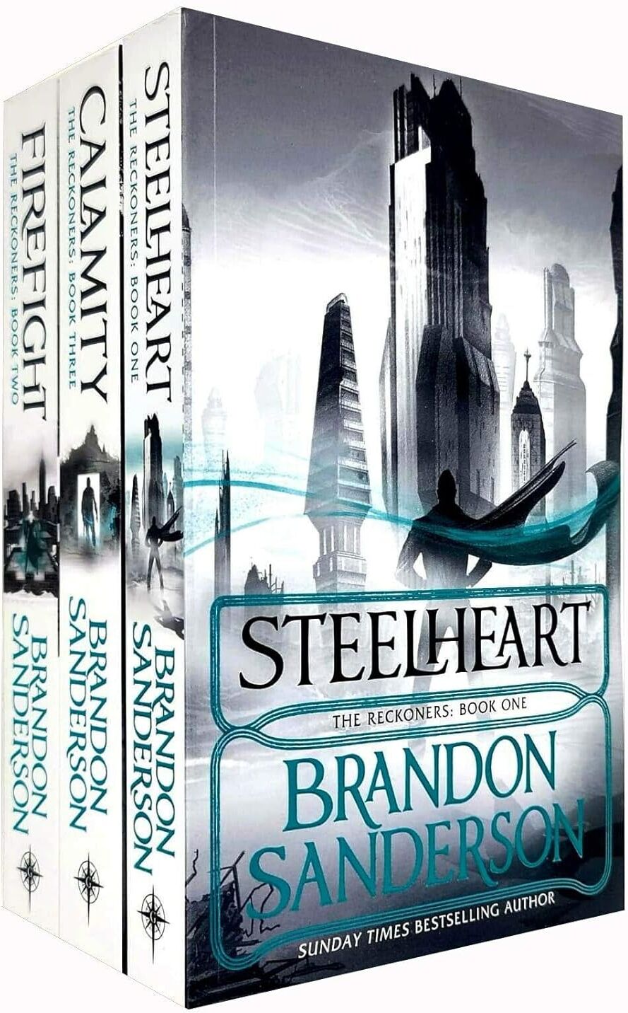 Gollancz The Reckoners Series 3 Books Collection Set by Brandon Sanderson - Steelheart, Firefight, Calamity - YA Paperback - Ages 12+ - Bestselling Superhero