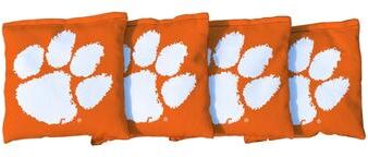 Skip's Garage Clemson Tigers Orange Cornhole Bags