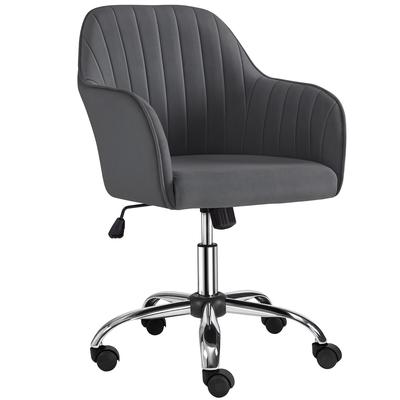 Yaheetech Bürostuhl ergonomischer Schreibtischstuhl bis 136 kg Belastbar, Drehstuhl mit Armlehnen, Höhenverstellbarer Computerstuhl, Dunkelgrau