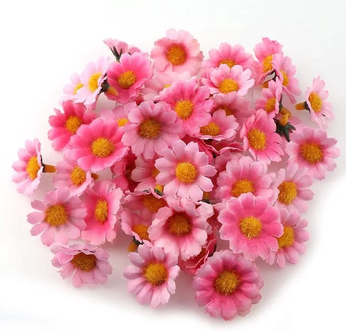 Mini Kunstbloemen 100 stuks voor knutselen en decoratie - Lichtroze