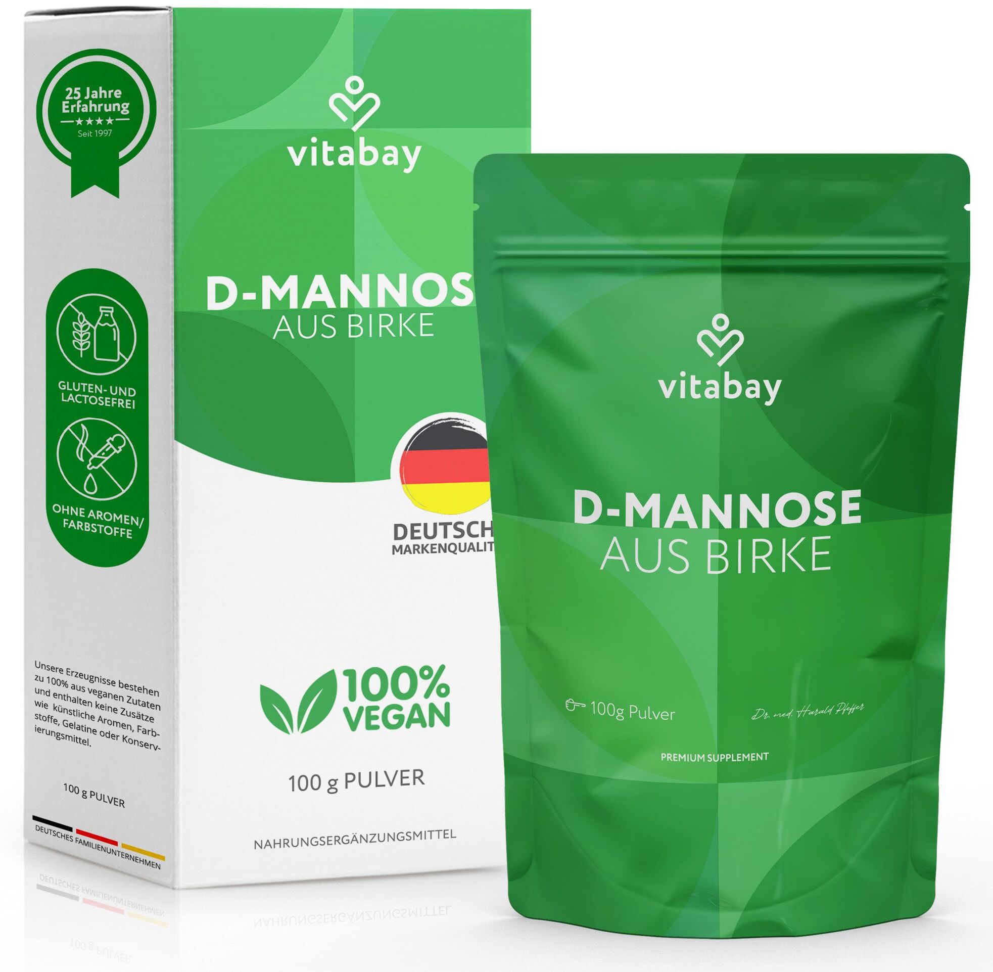Vitabay D-Mannose Pulver aus Birke vegan 100 g
