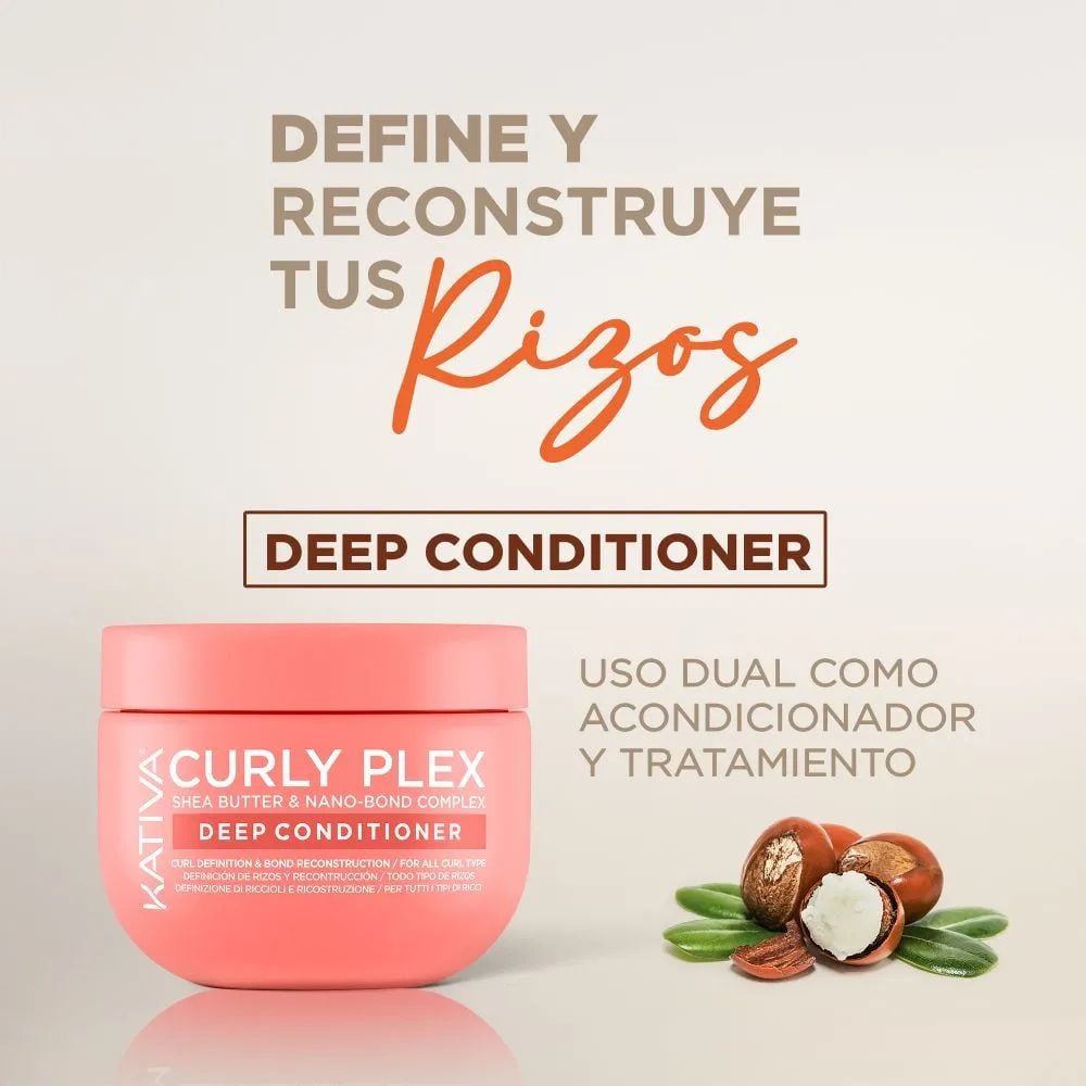 Kativa Curly Plex Deep Conditioner Curl Definition and Bond Reconstruction 450mL