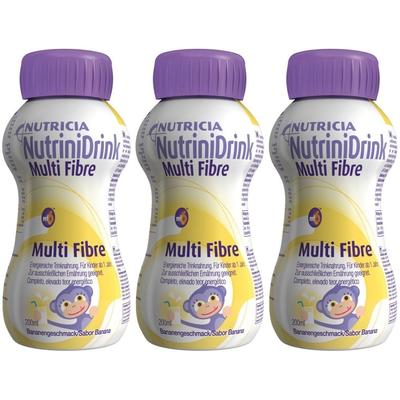 3x Nutrinidrink MultiFibre Bananengeschmack 3x200 ml Flüssigkeit