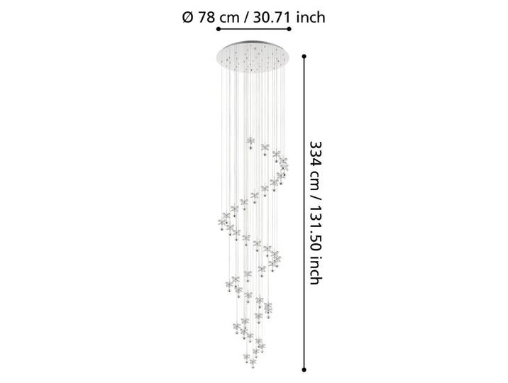 Suspension LED 40 x 1\,8 W PIANOPOLI 1 39545 Eglo
