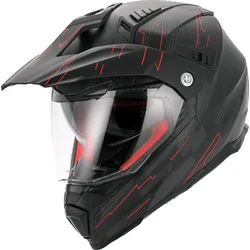 Vito Molino, Endurohelm - Matt-Schwarz/Rot - L