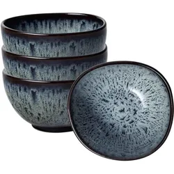 Villeroy & Boch Multipack Lave gris Reisbol - 4 Stück, Schüssel + Schale, Grau