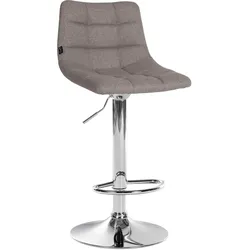 CLP Barhocker Jerry Stoff chrom   Farbe: grau, Gestell Farbe: chrom