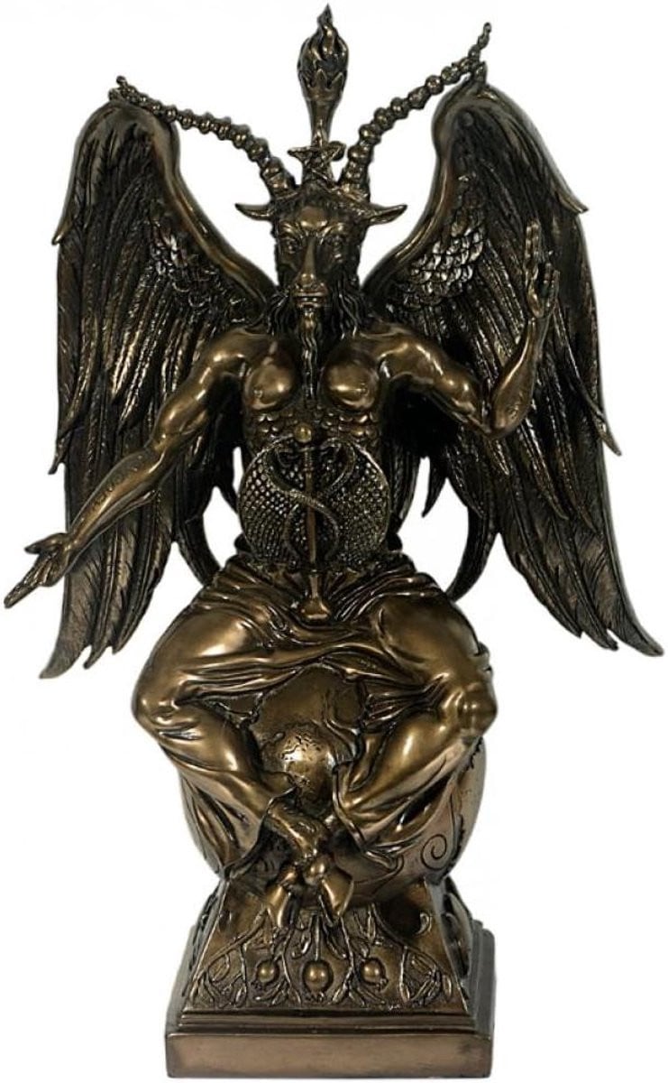 Baphomet figuur - Bronzen beeld voor woondecoratie - Hoogte: 37 cm