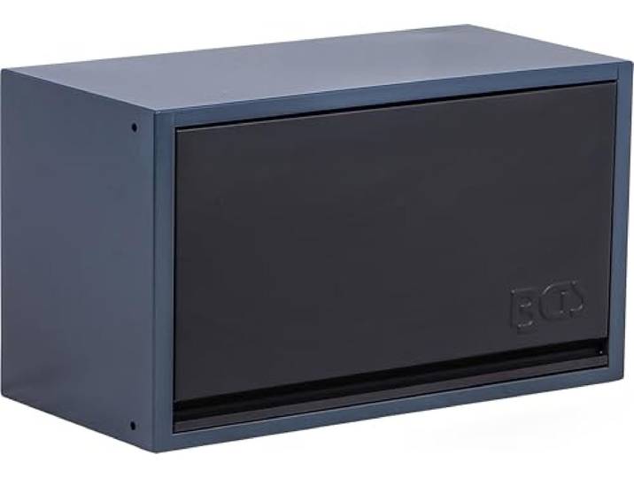 BGS 80205 Hängeschrank mit Frontklappe Werkstatt-Schrankwand-System Pulverbeschichtet Stabile Stahlblechkonstruktion Belastbar bis 30 kg Wandstärke 0,8 - 1,2 mm Laufschienen