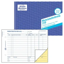 AVERY Zweckform Formularbuch Materialanforderung DIN A5 quer 2x 50 Seiten