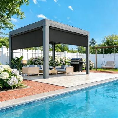 Royalcraft Solar Crank Outdoor Roller Shade with Teslin, No Cassette