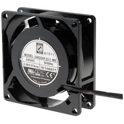 RS PRO AC ball bearing fan,80mm 42.5cu.m/h 230V (80 mm), PC Lüfter, Schwarz