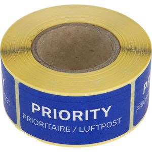 DeutschePost Hinweisetiketten Priority-Luftpost, 12 x 40mm, selbstklebend, 250 Stück