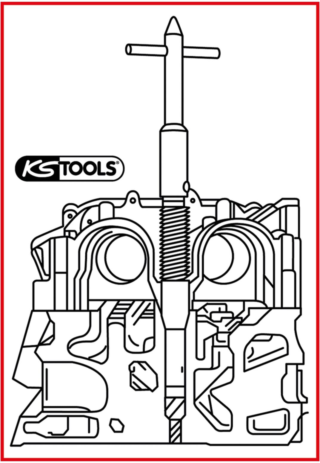 KS Tools Injektoren-Sitz-Reinigungswerkzeug, Renault, Suzuki, Nissan, Dacia (152.1392)