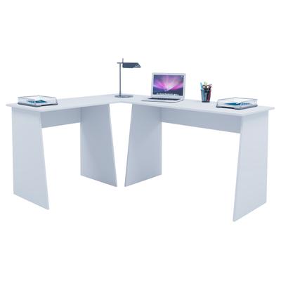 Schreibtisch VCM "Holz Eckschreibtisch Winkeltisch Masola", weiß, B:135cm T:105cm, Tische, Schreibtisch