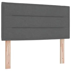 vidaXL LED Kopfteil mit LED -Streifenleuchten Dunkelgrau 80 cm Stoff