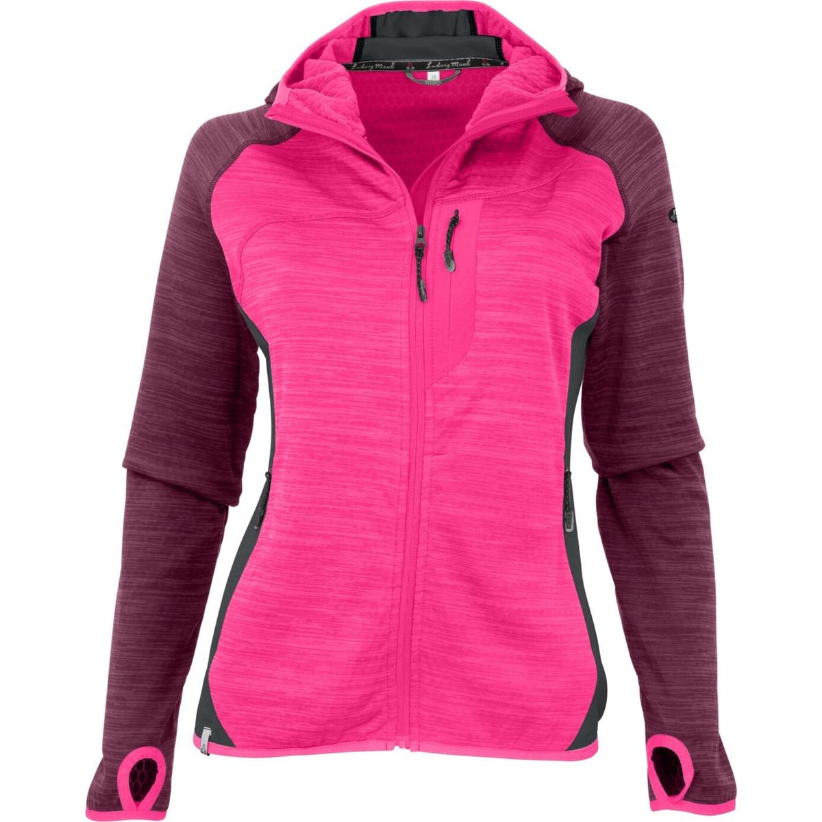 MAUL Sport Riedlerspitz - Megastretch Fleecejacke m. Kap. neon pink (8680) 36 5513800794-8680-36