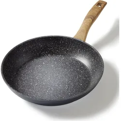 Stoneline Back to Nature Bratpfanne 28 cm, Made in Germany, Induktion, antihaftbeschichtete Pfanne, Pfanne + Kochtopf, Grau
