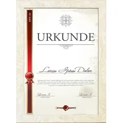 Intertrading Bilderrahmen Urkunde 23,8 x 32,5 cm Kunststoff Beige Creme