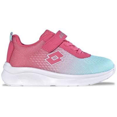 Sneaker LOTTO, Mädchen, Gr. 30, leuchtendespink, teal, Mesh, Synthetik, Schuhe Sneaker, extra leicht & bequem