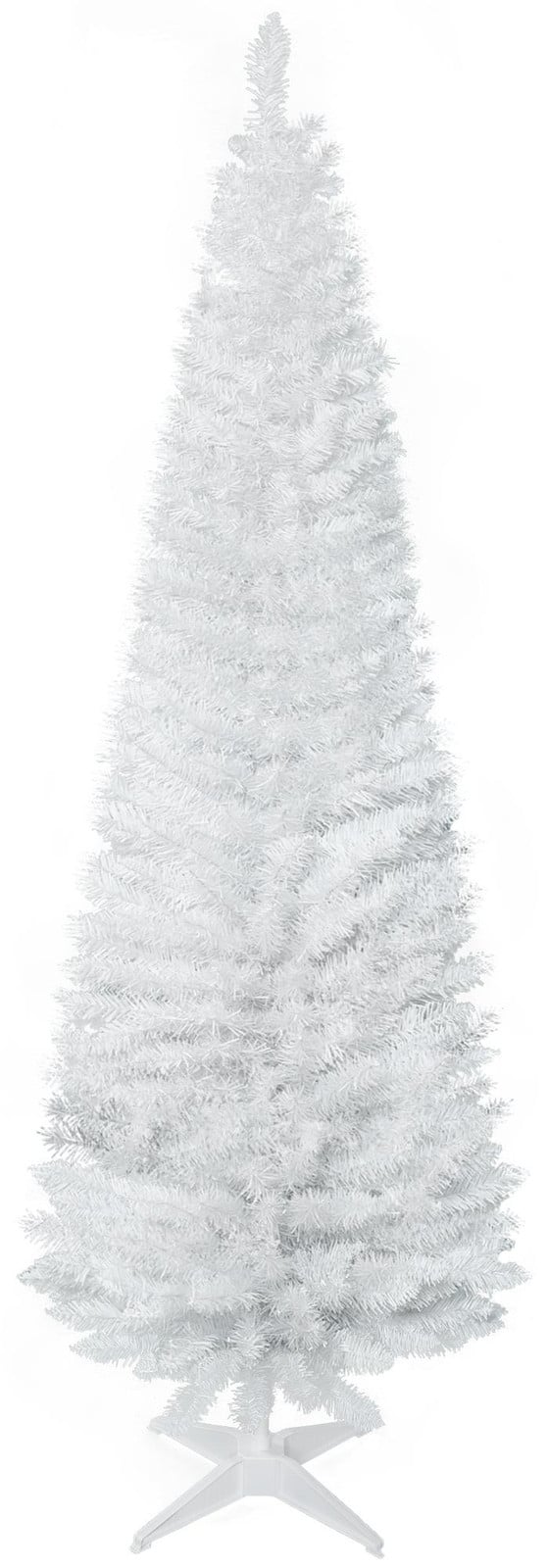 HOMCOM Kerstboom met plastic voet, wit, 390 cm