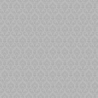 Small Damask Cambridge 32.7 Ft. x 20.5 In. Vinyl Silver Small Damask Wallpaper Covering