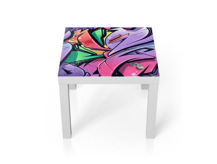 DEQORI Couchtisch 'Urbane Farbexplosion', Glas Beistelltisch Glastisch modern