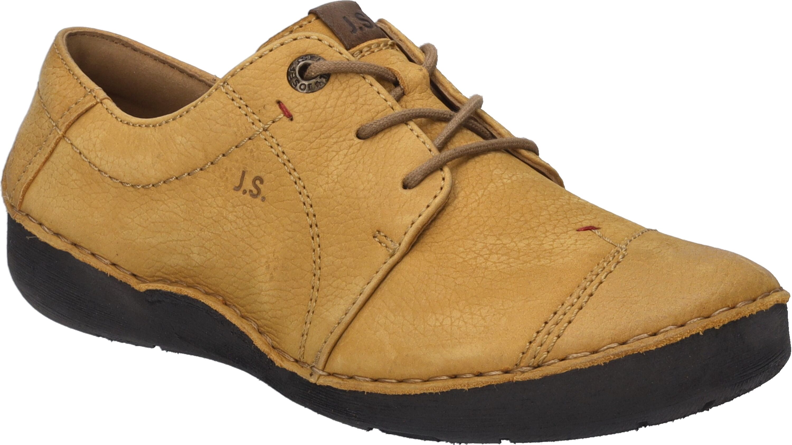 Schnürschuh JOSEF SEIBEL "Fergey 20, senf", Damen, Gr. 45, gelb (senf), Obermaterial: 100% Rindsleder Leather cow., Schuhe Schnürschuh