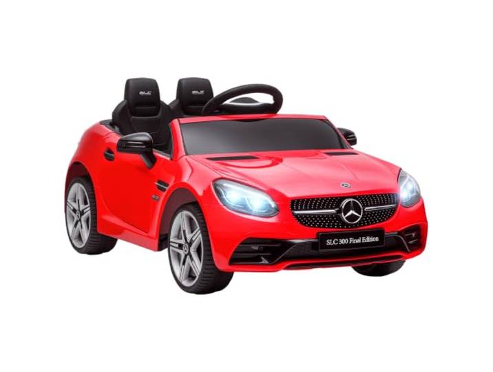 AIYAPLAY Mercedes SLC 300 Kinder Elektroauto 12V Kinderauto 2 Motor Rot 2,4 G Fernbedienung, LED-Scheinwerfern, Sicherheitsgurt, Für Kinder Ab 3