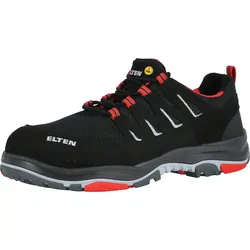 Sicherheitshalbschuhe S1P "WILLIAM RED LOW" ESD - 42 - schwarz