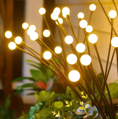 Inspire Curations 8 LED Solar Firefly Garden Lights Warm White Swaying Outdoor Lights 10l Warm White